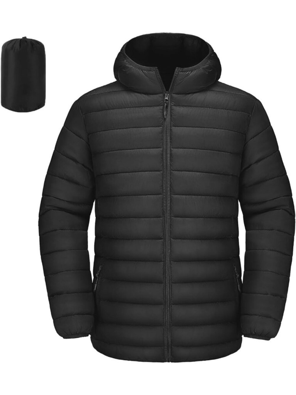 Lightweight Packable Puffer Jacket for Men with Hood - Stylish & Versatile